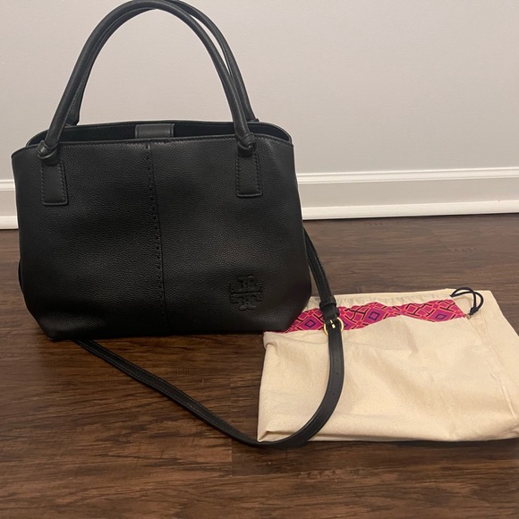 Black Tory Burch McGraw Satchel - Picture 1 of 6